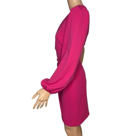Elliatt Bermuda Mini Dress Crepe Fuchsia (bright pink) women’s size XS NWT - Picture 5 of 11